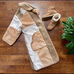 ANTHROPOLOGIE • Pilcro Colorblock Sherpa Coat